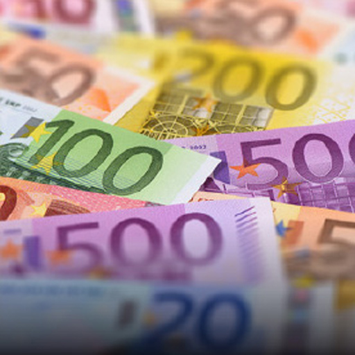 Euro Geldscheine Durcheinander